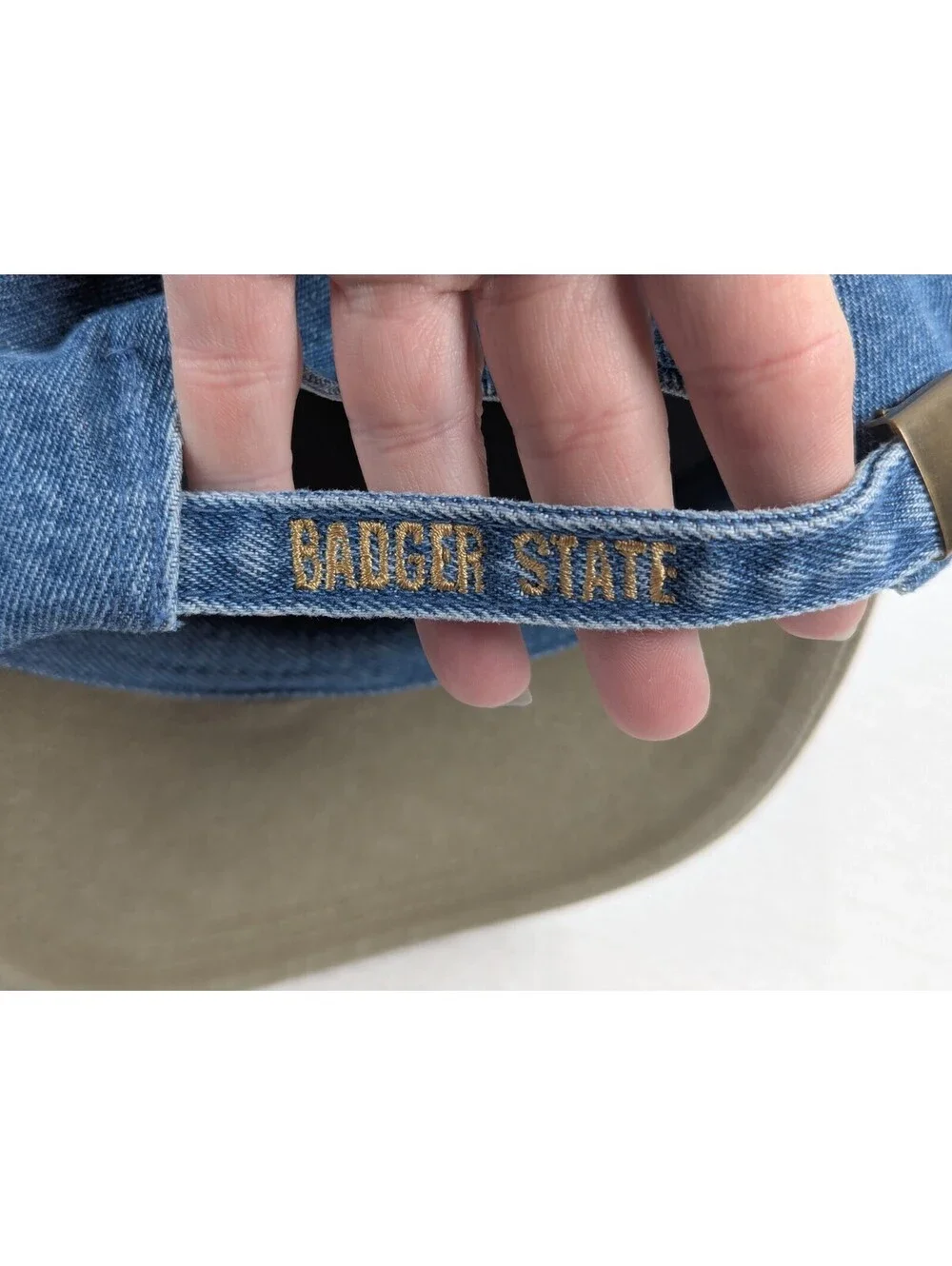 Wisconsin - Badger State - Outline Baseball Hat / Cap - Adjustable
